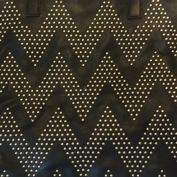 NEW Black and gold studded boutique purse tote - Picture 3 of 7